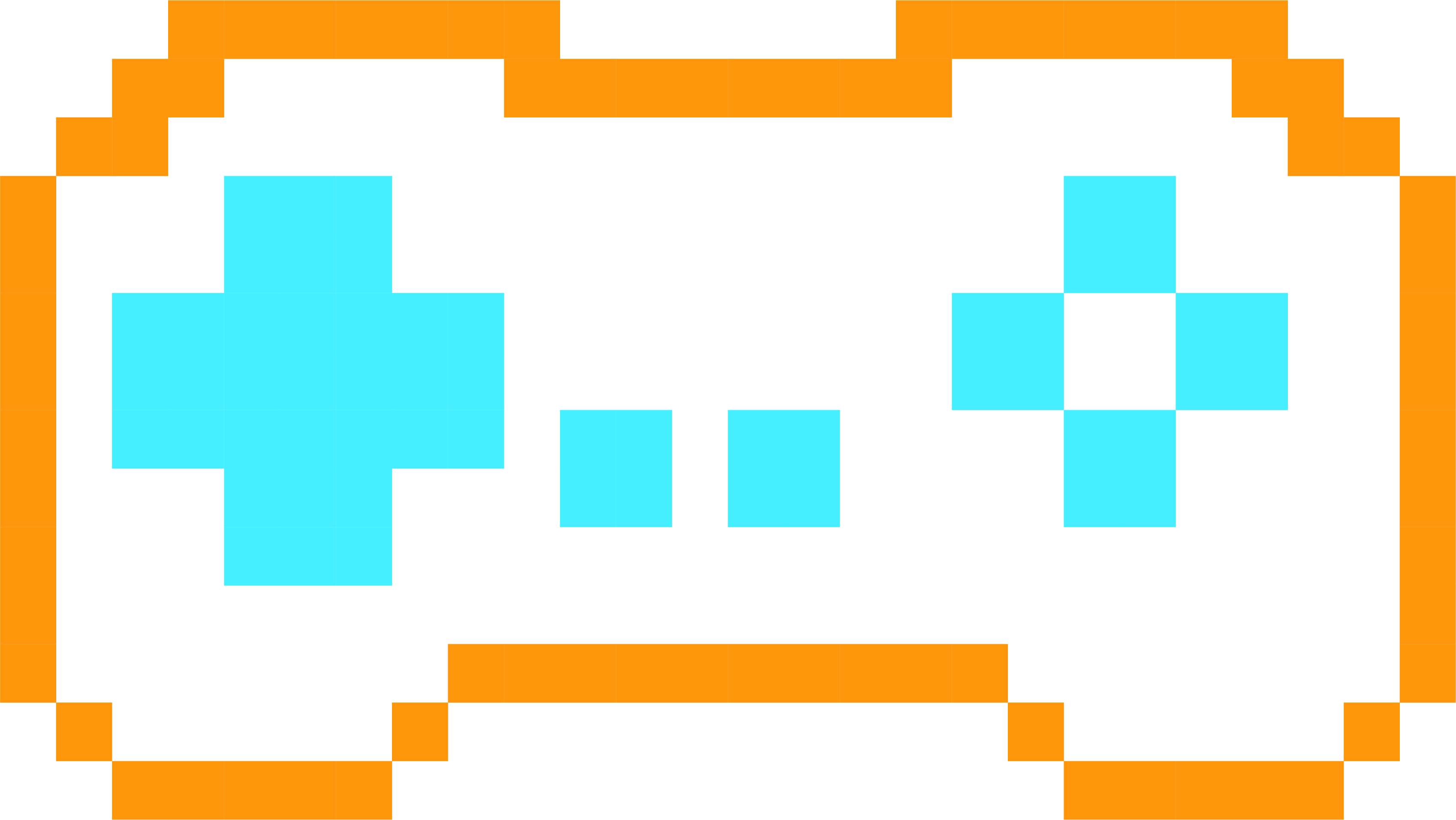 Blue Orange Controller-8 Bit Icon