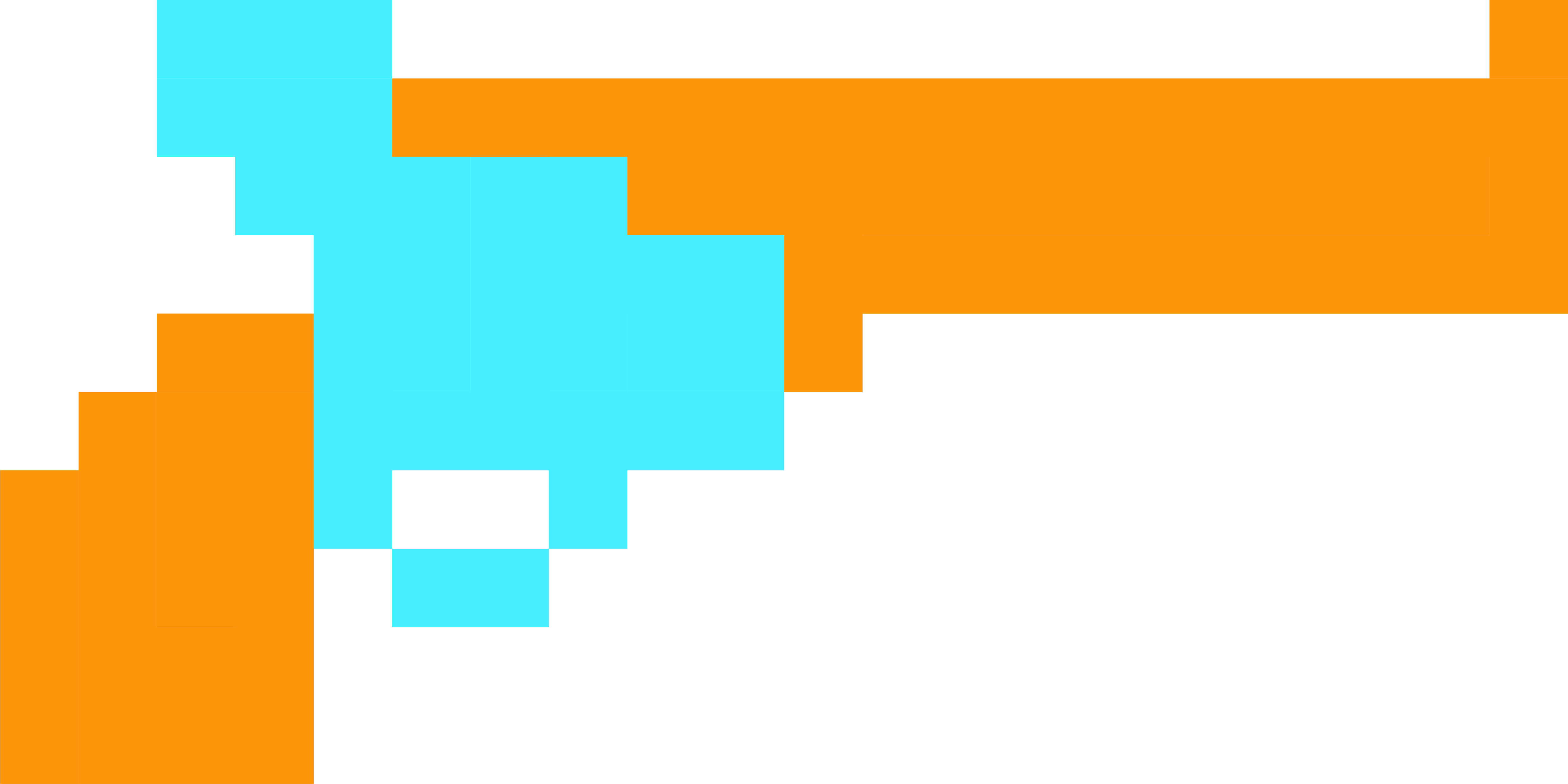 Blue Orange Gun-8 Bit Icon